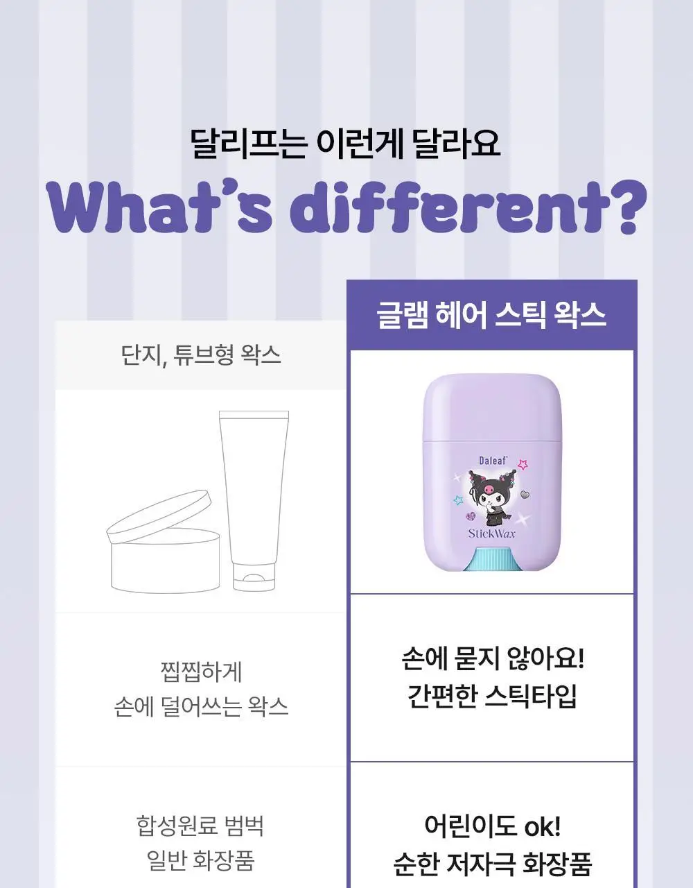 [쿠로미 에디션] 달리프 글램 스틱 헤어 왁스 16g (+쿠로미 스크런치 증정) 상세페이지 14